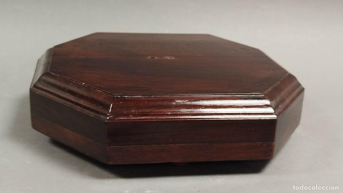 Vintage: PEANA DE MADERA BARNIZADA OCTOGONAL - Foto 6