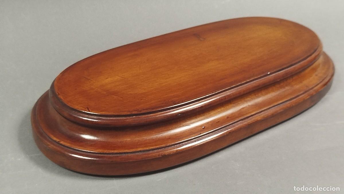 Vintage: BASE DE MADERA BARNIZADA ALARGADA - Foto 1
