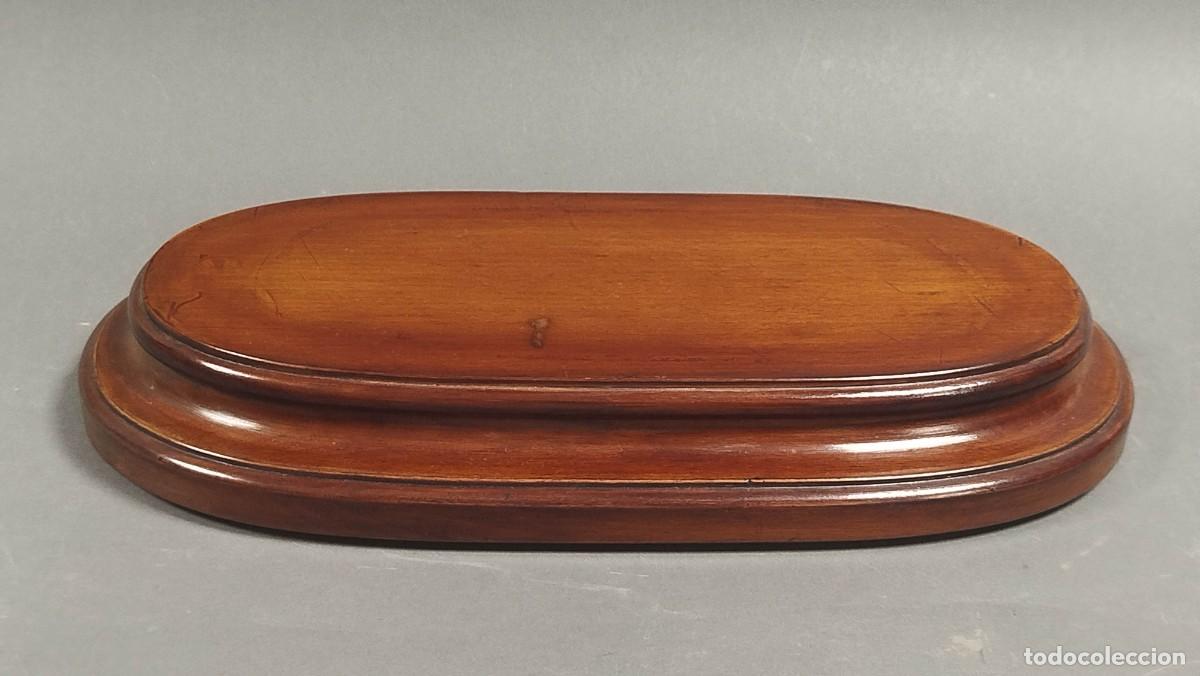 Vintage: BASE DE MADERA BARNIZADA ALARGADA - Foto 2