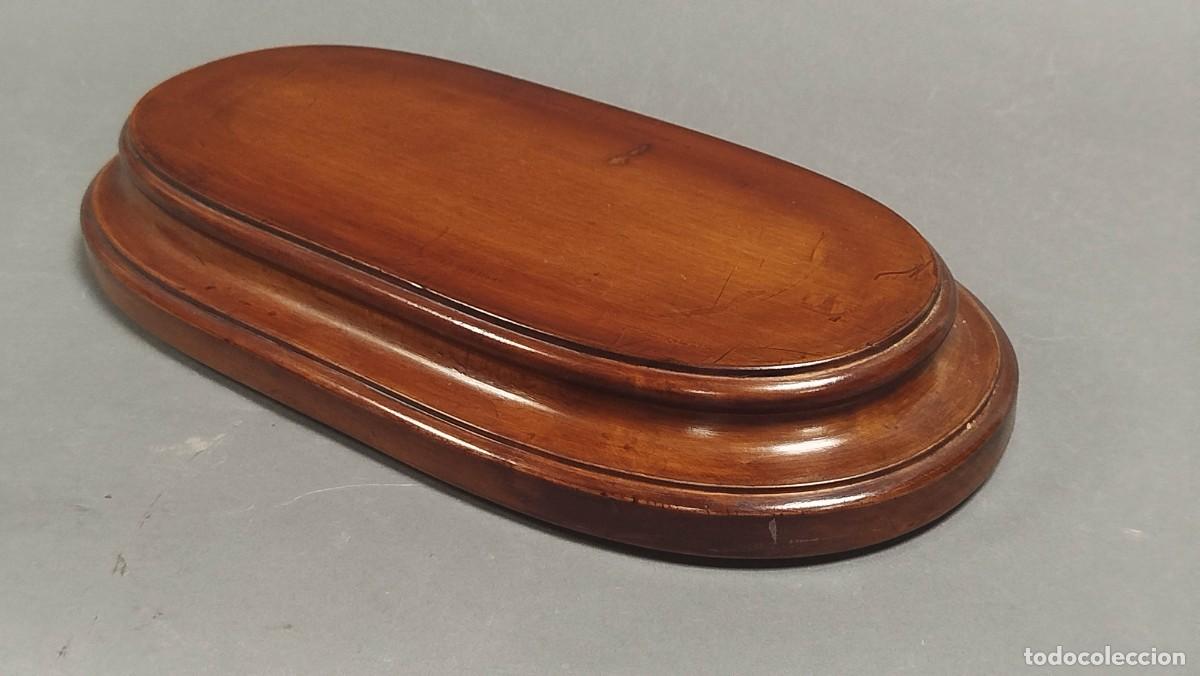 Vintage: BASE DE MADERA BARNIZADA ALARGADA - Foto 4