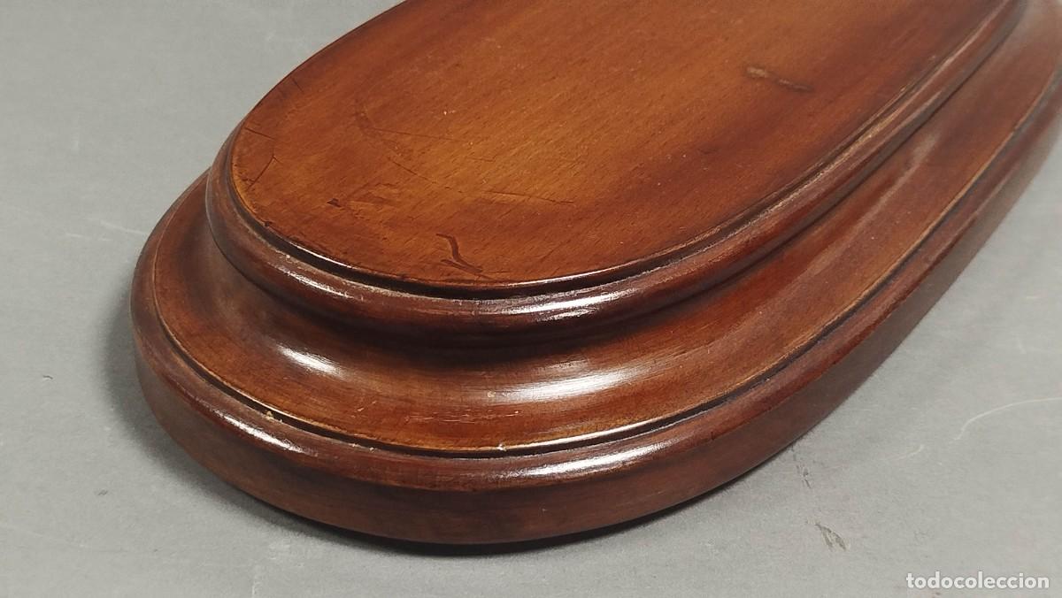 Vintage: BASE DE MADERA BARNIZADA ALARGADA - Foto 5