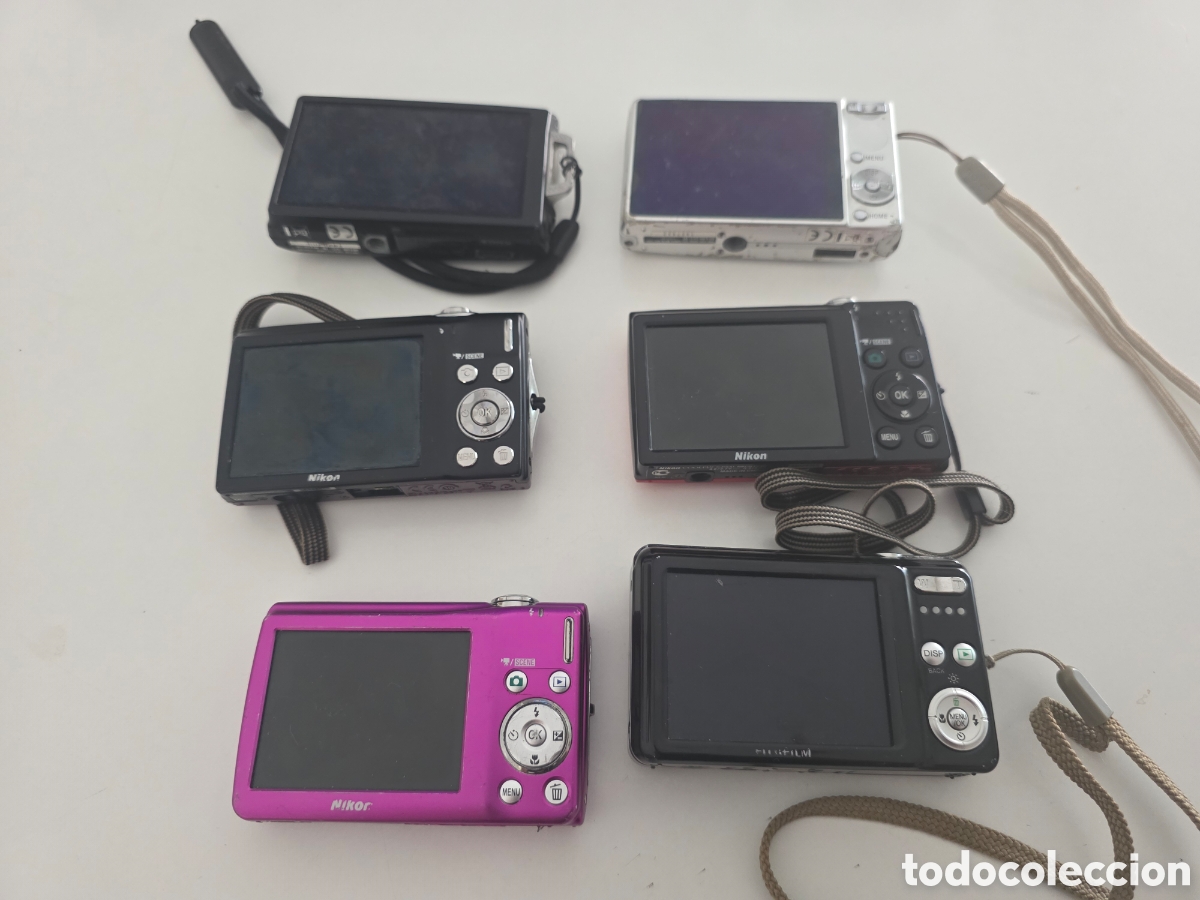 Vintage: Lote 6 c&aacute;maras digitales Sony, Nikon y Fujifilm &ndash; Para piezas o reparar