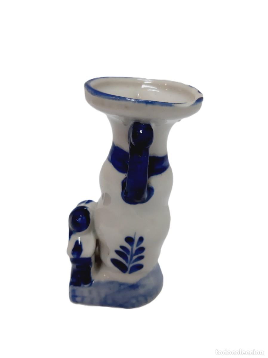Vintage: Candelabro vintage Holland Delft Blue, a&ntilde;os 1970.