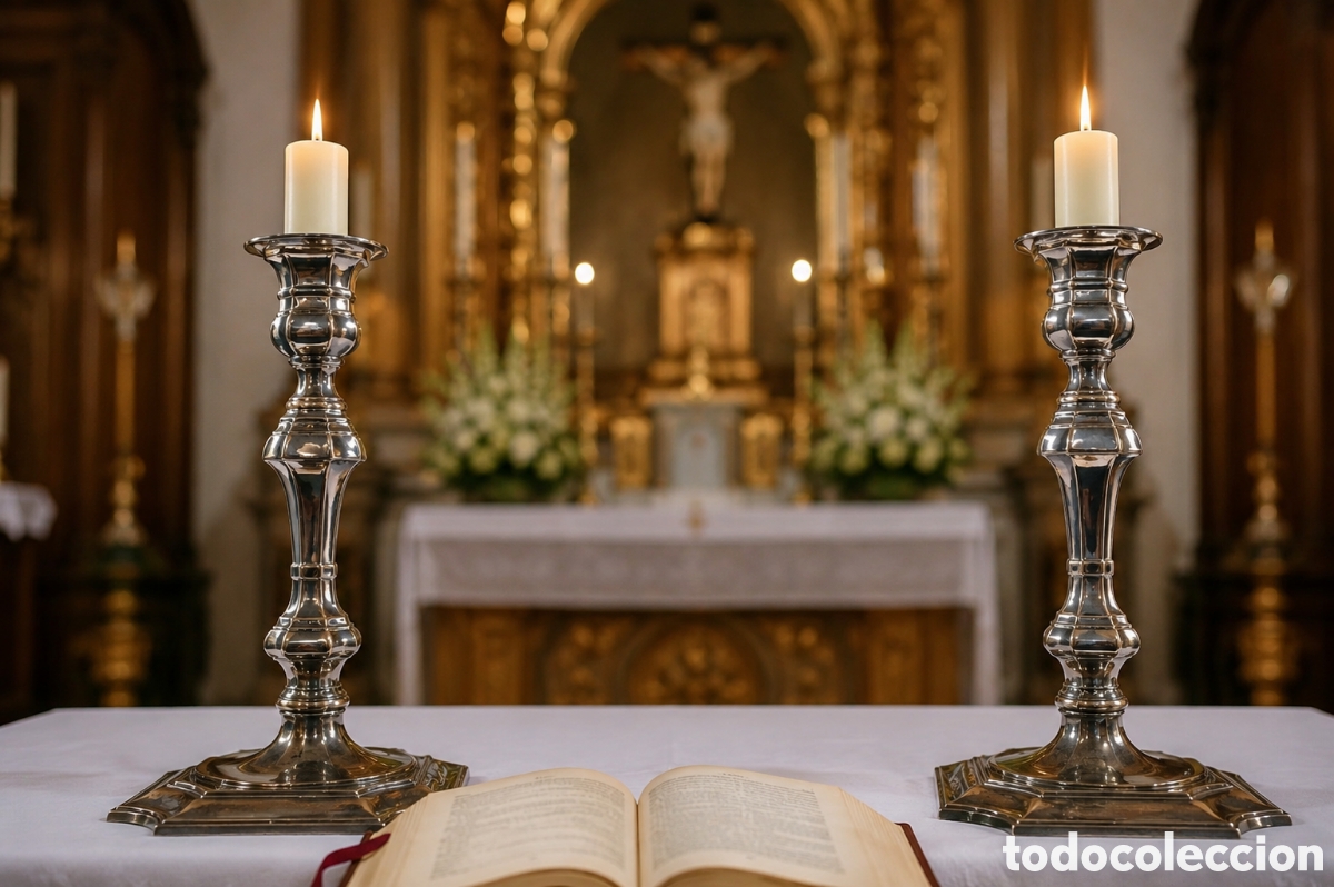 Vintage: PLATA PAREJA CANDELABROS DE UN BRAZO