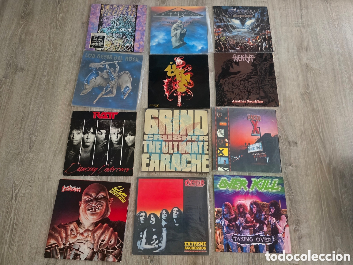 Vintage: Lote 32 vinilos Rock y Heavy Metal