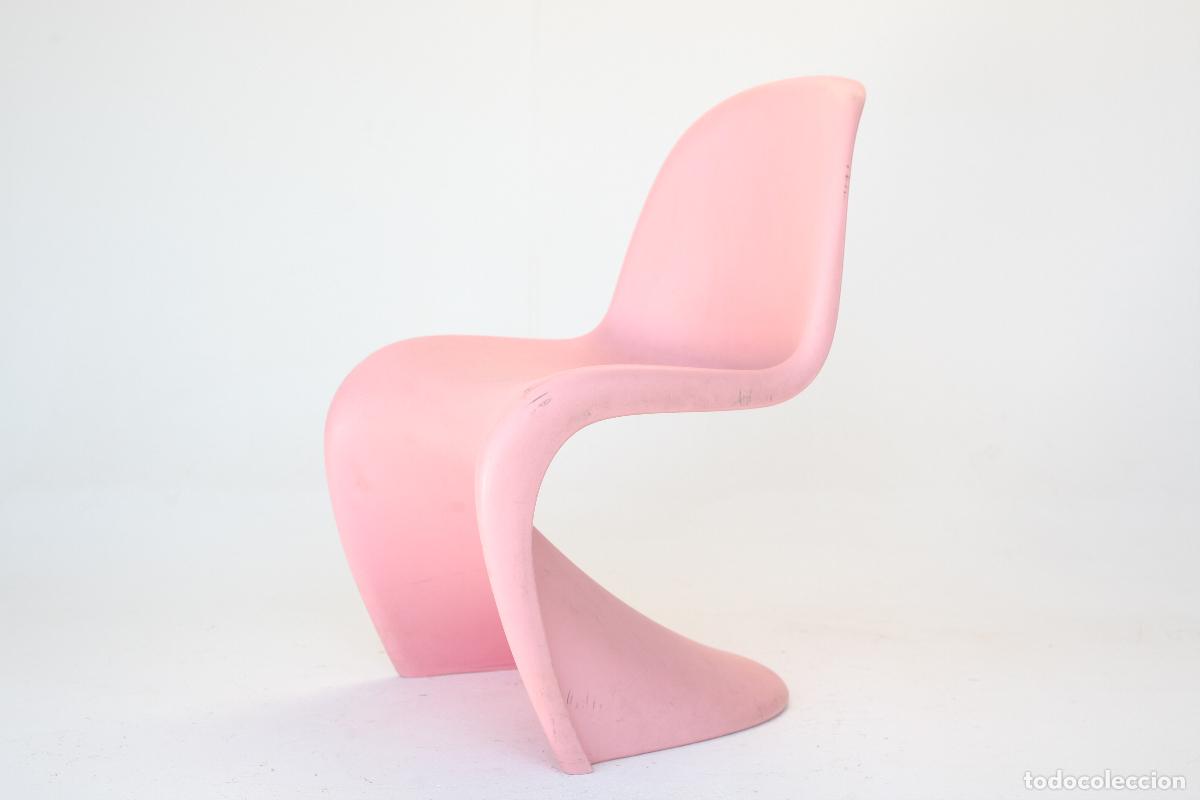 Vintage: Silla infantil de Verner Panton para Vitra Alemania d&eacute;cada de 2000 polipropileno rosa