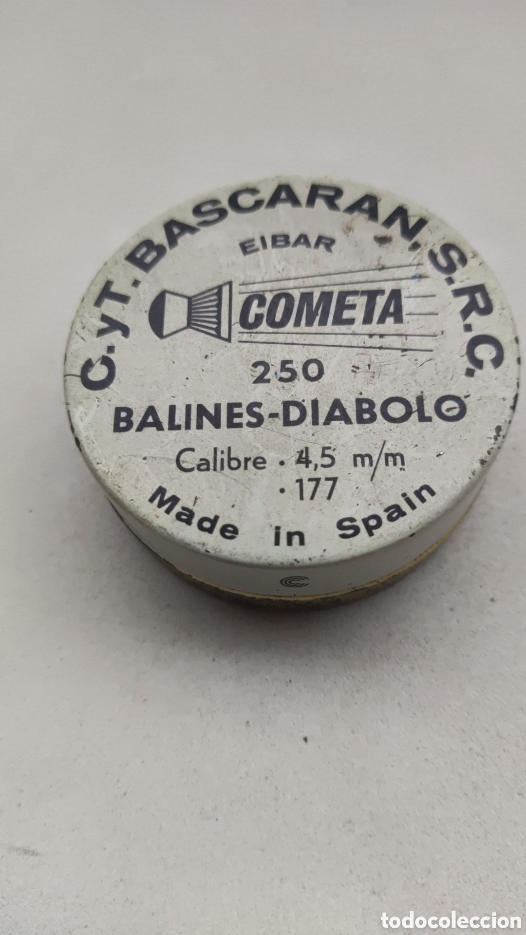 Vintage: Lata vintage balines cometa 250 4,5mm a&ntilde;os 80 llena
