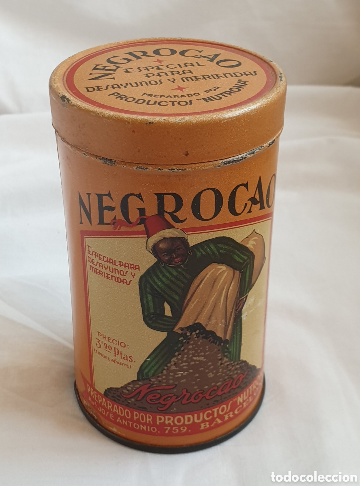 Vintage: LATA LITOGRAFIADA NEGROCAO