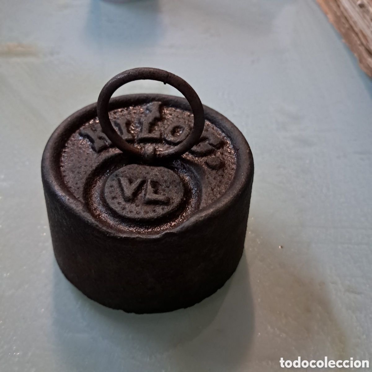 Vintage: Pesa 1 kilo en hierro fundido - Foto 2