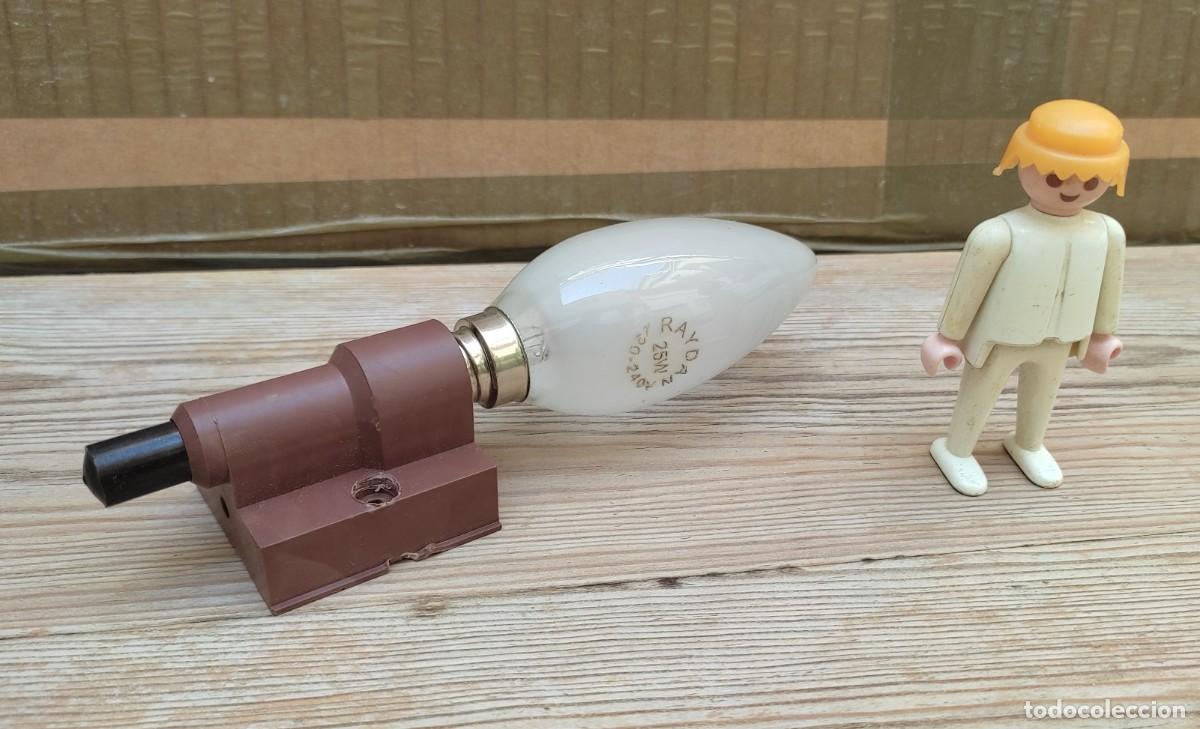 Vintage: interruptor o boton pulsador de luz para puerta de armario - vintage