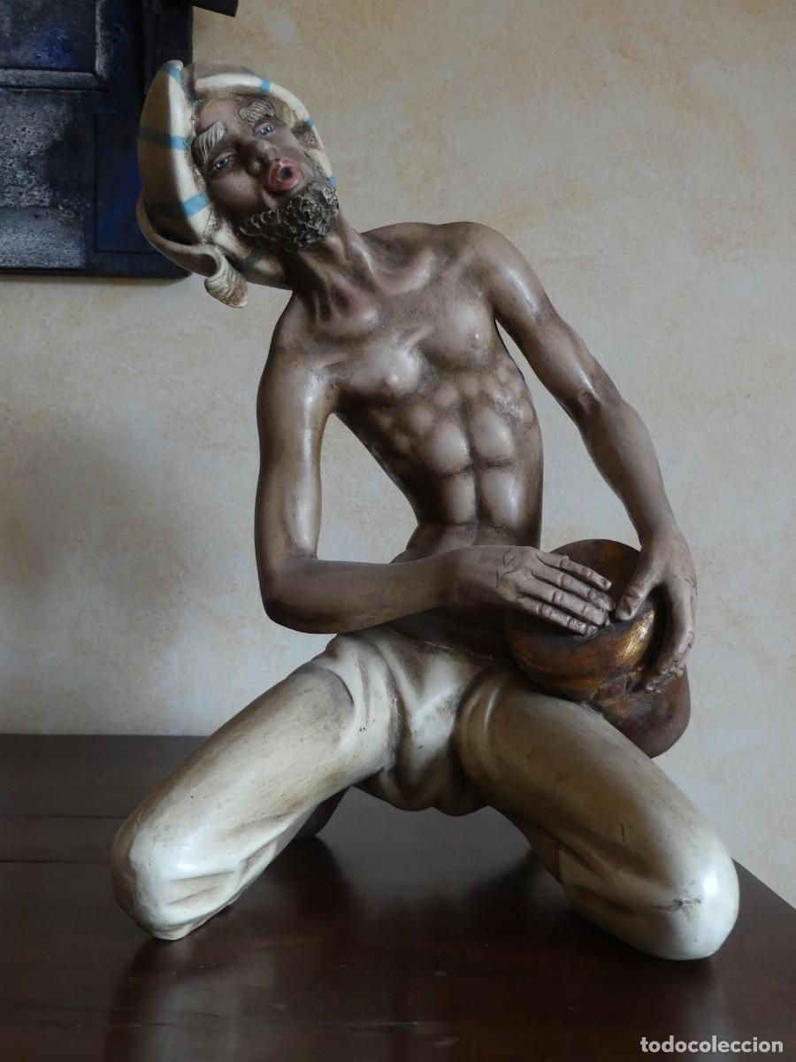 Vintage: BONITA FIGURA DE ESCAYOLA DECORADA A MANO DE ORIGEN VALENCIANO ( PAGO POR BIZUM )