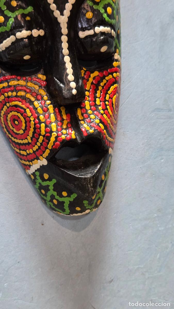 Vintage: mascara africana de madera - Foto 3