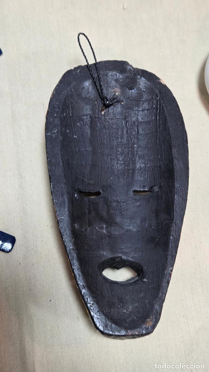 Vintage: mascara africana de madera - Foto 4