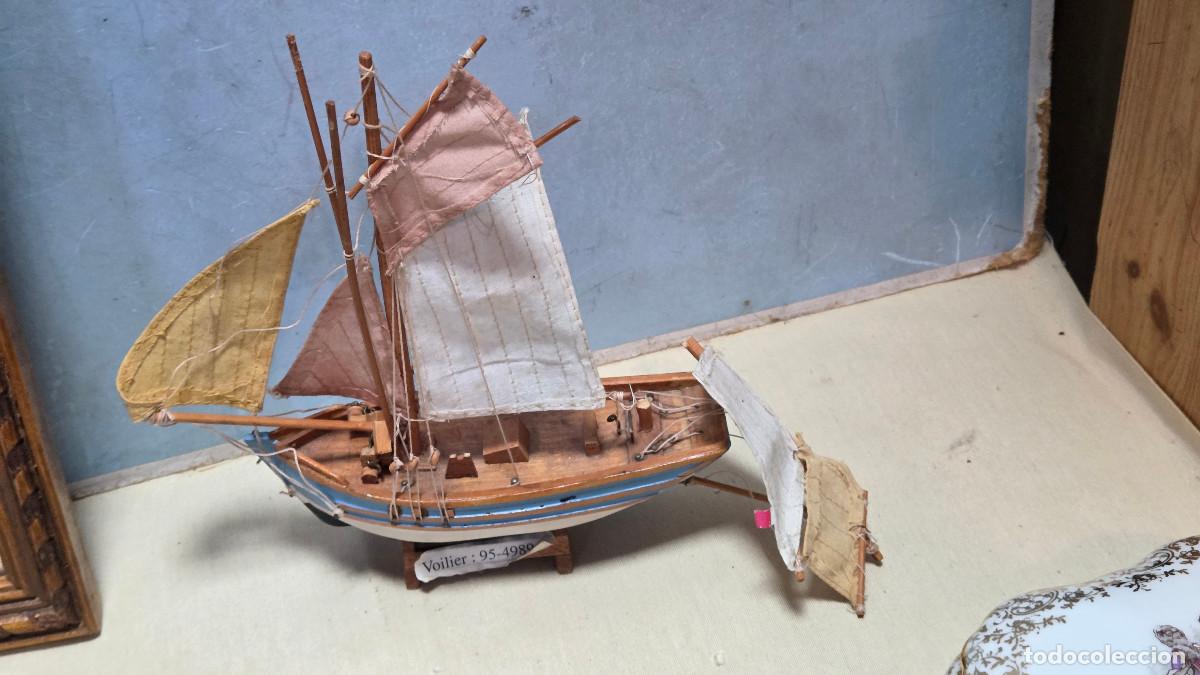 Vintage: maqueta de barco de madera