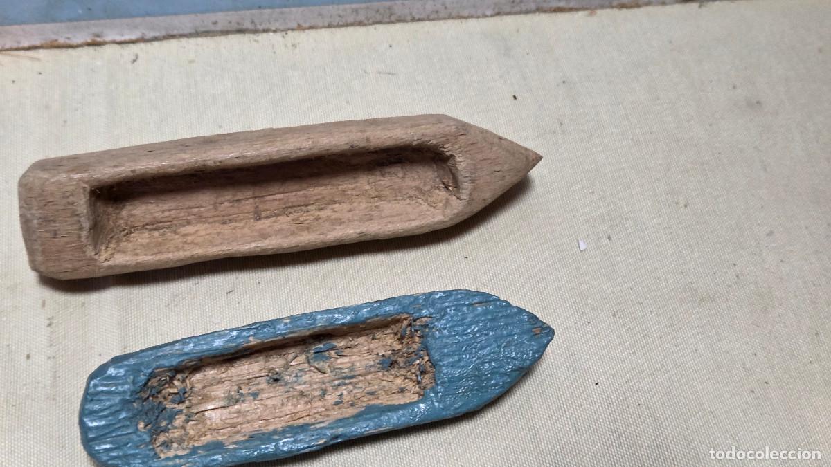 Vintage: 3 buques de madera sin acabar - Foto 2