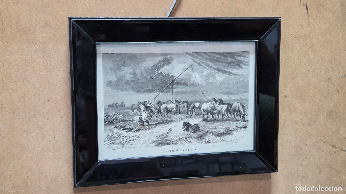 Vintage: cuadro con grabado antiguo