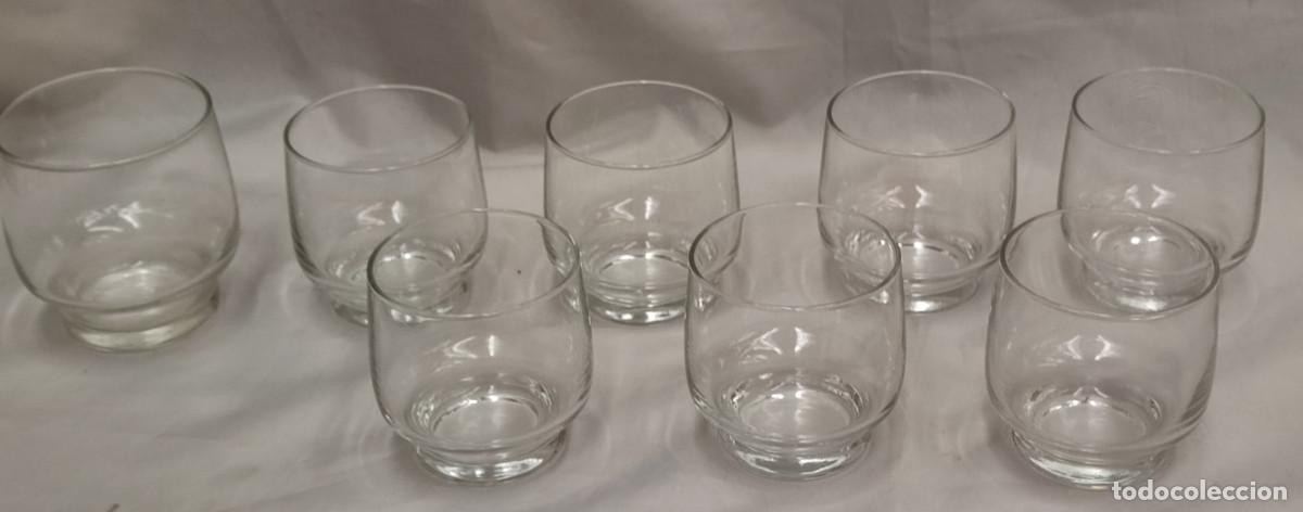 Vintage: JUEGO DE 8 VASOS PARA WHISKY, 8 Y 6,5 CM