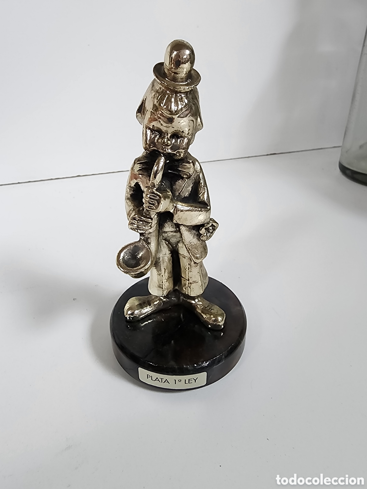 Vintage: Payaso plata de ley peana