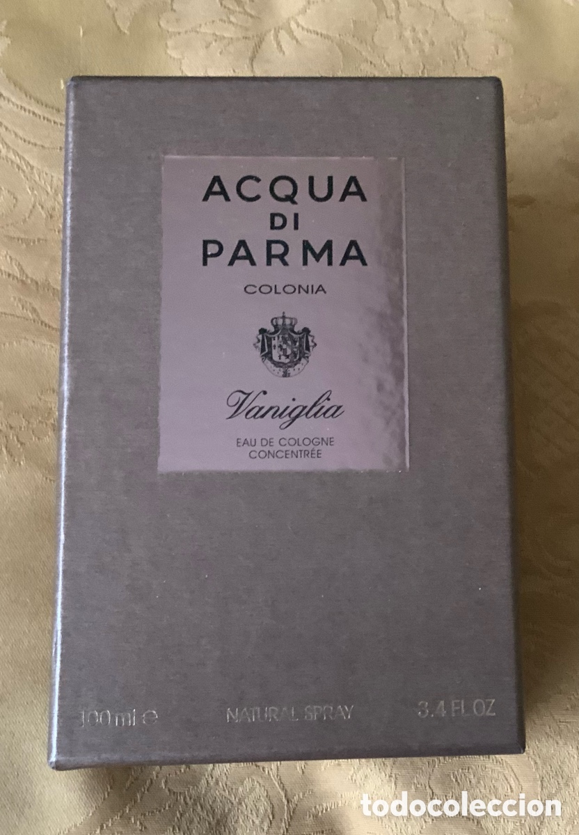 Vintage: CAJA AQUA DI PARMA VAC&Iacute;A