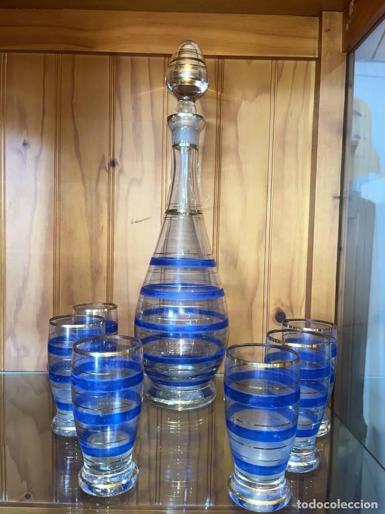 Vintage: LICORERA CON 6 VASOS - Foto 2