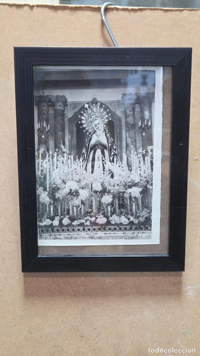 Vintage: cuadro con fotografia de la virgen