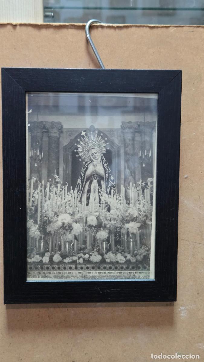Vintage: cuadro con fotografia de la virgen