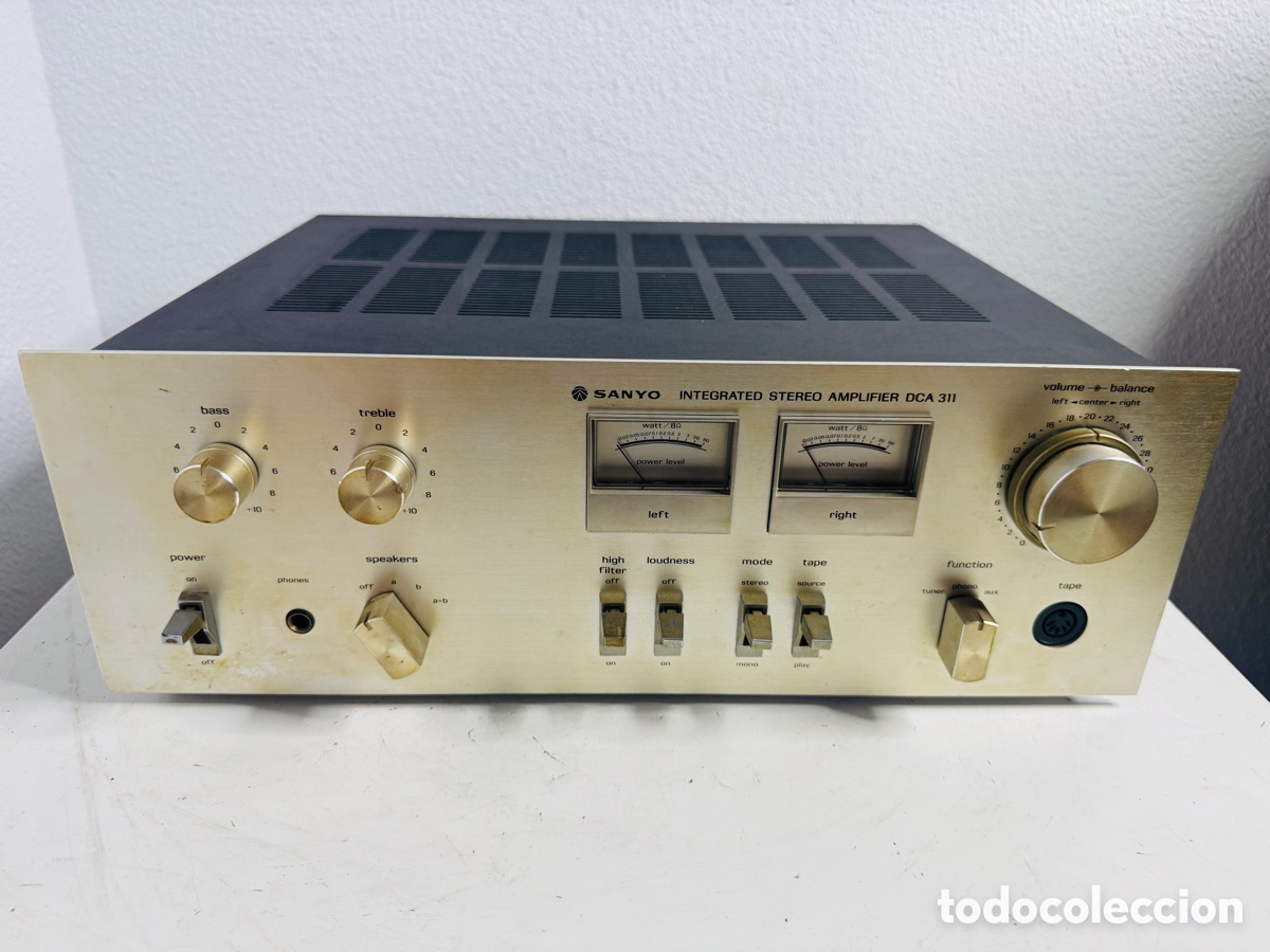 Vintage: Sanyo DCA 311 Stereo Amplifier Hifi Vintage Japan 1970 Para Restaurar Enciende