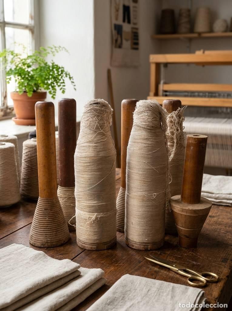 Vintage: LOTE DE 6 BOBINAS HILO