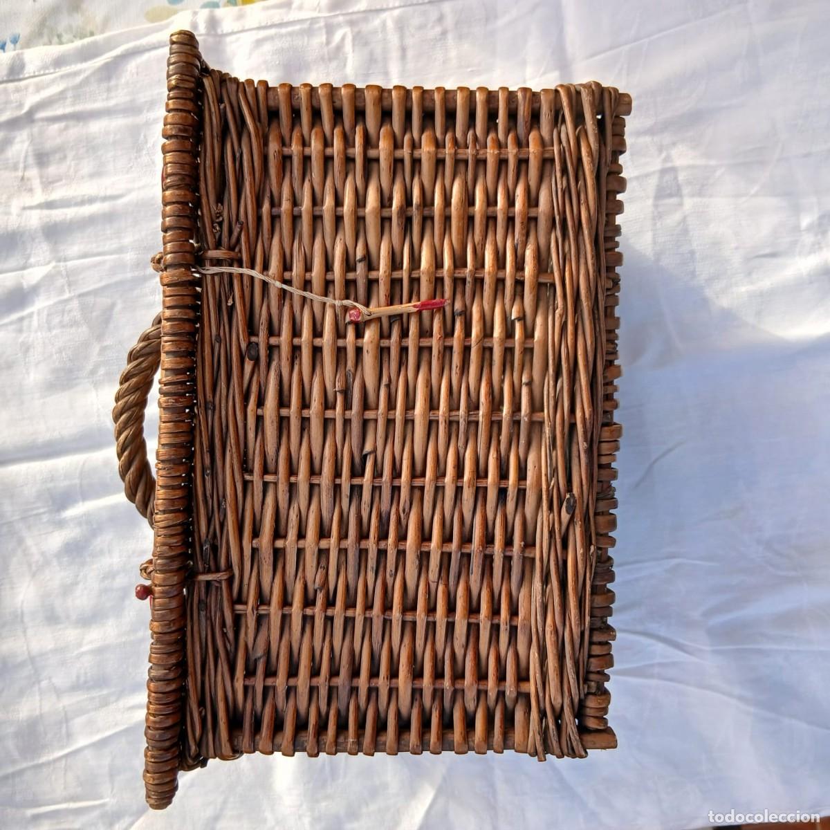 Vintage: Antigua cesta de mimbre