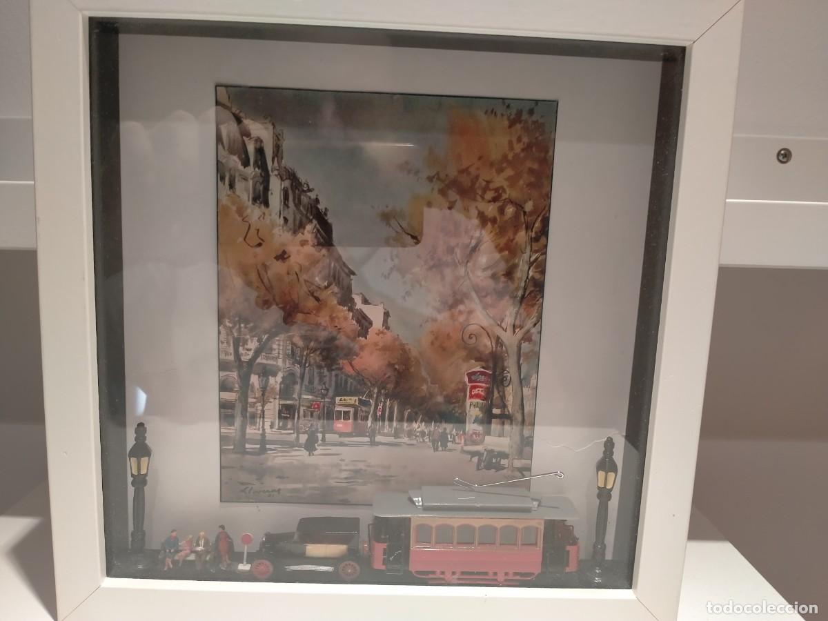 Vintage: Cuadro IKEA con diorama motivos urbanos