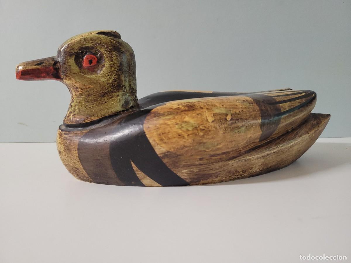 Vintage: Pato de madera pico rojo, mod. 4