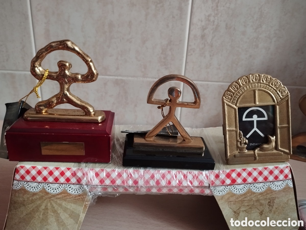 Vintage: FIGURA INDALO ALMER&Iacute;A LOTE DE TRES DIFERENTES