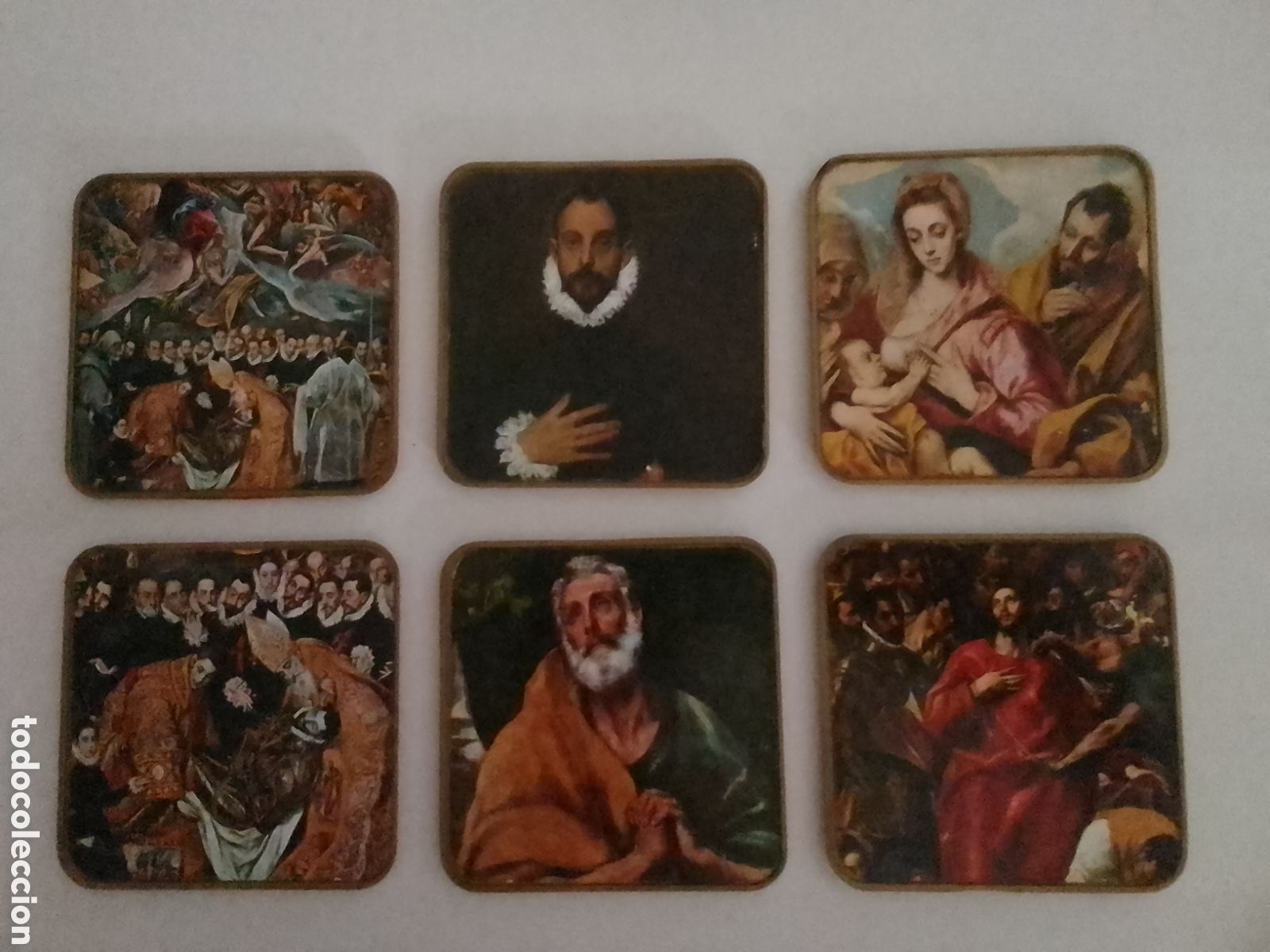 Vintage: Seis Posavasos &rdquo;Pintura El Greco&rdquo;