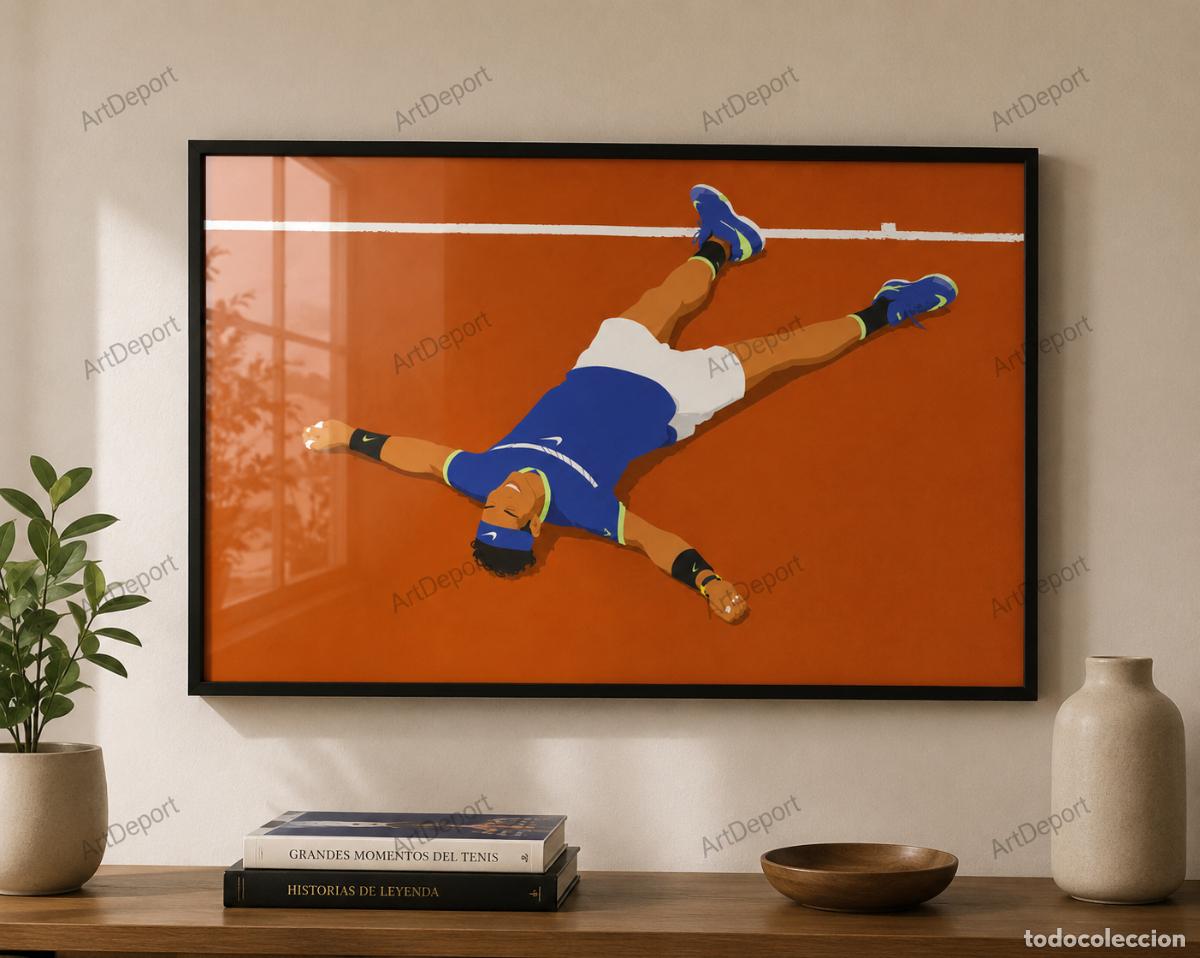 Vintage: Cuadro Ilustraci&oacute;n Rafa Nadal