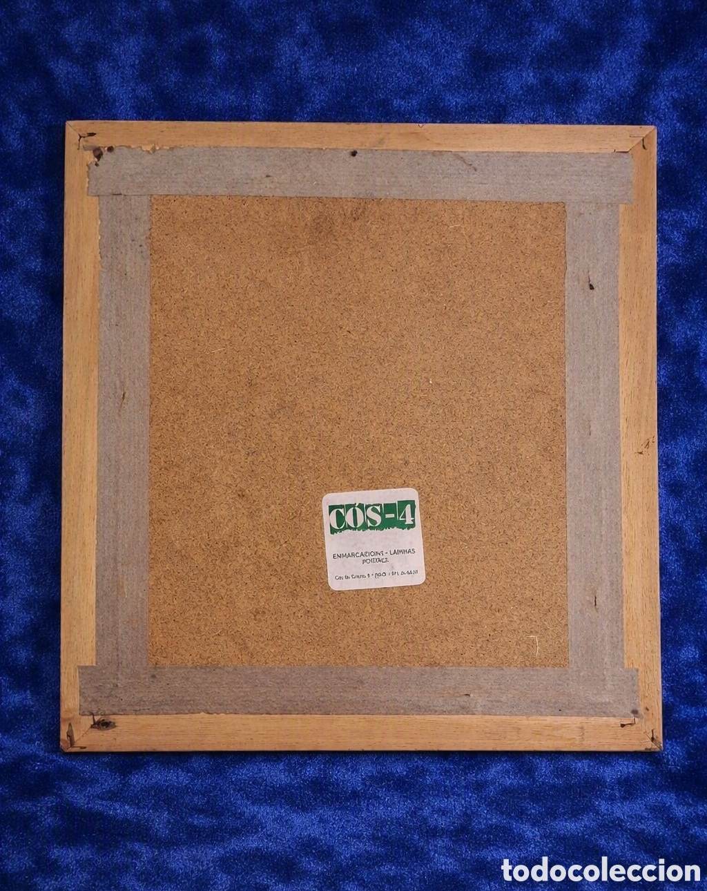 Vintage: Marco de madera con un abanico de papel. - Foto 7