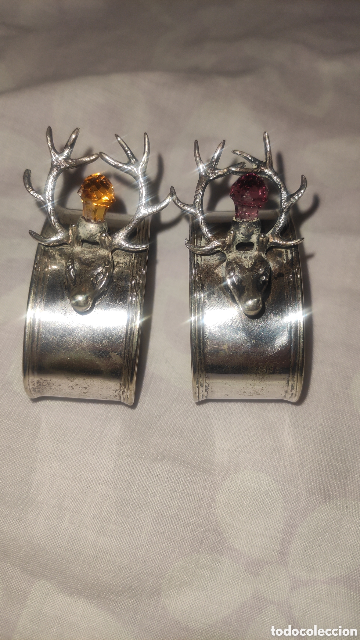 Vintage: Pareja de servilleteros ingleses , punzones fabricantes EPNS .