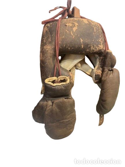 Vintage: Guantes y casco de Boxeo 1950 - Foto 4