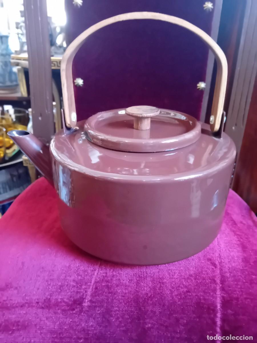 Vintage: Cafetera, lechera de hierro esmaltado marca Inlasa made in Spain