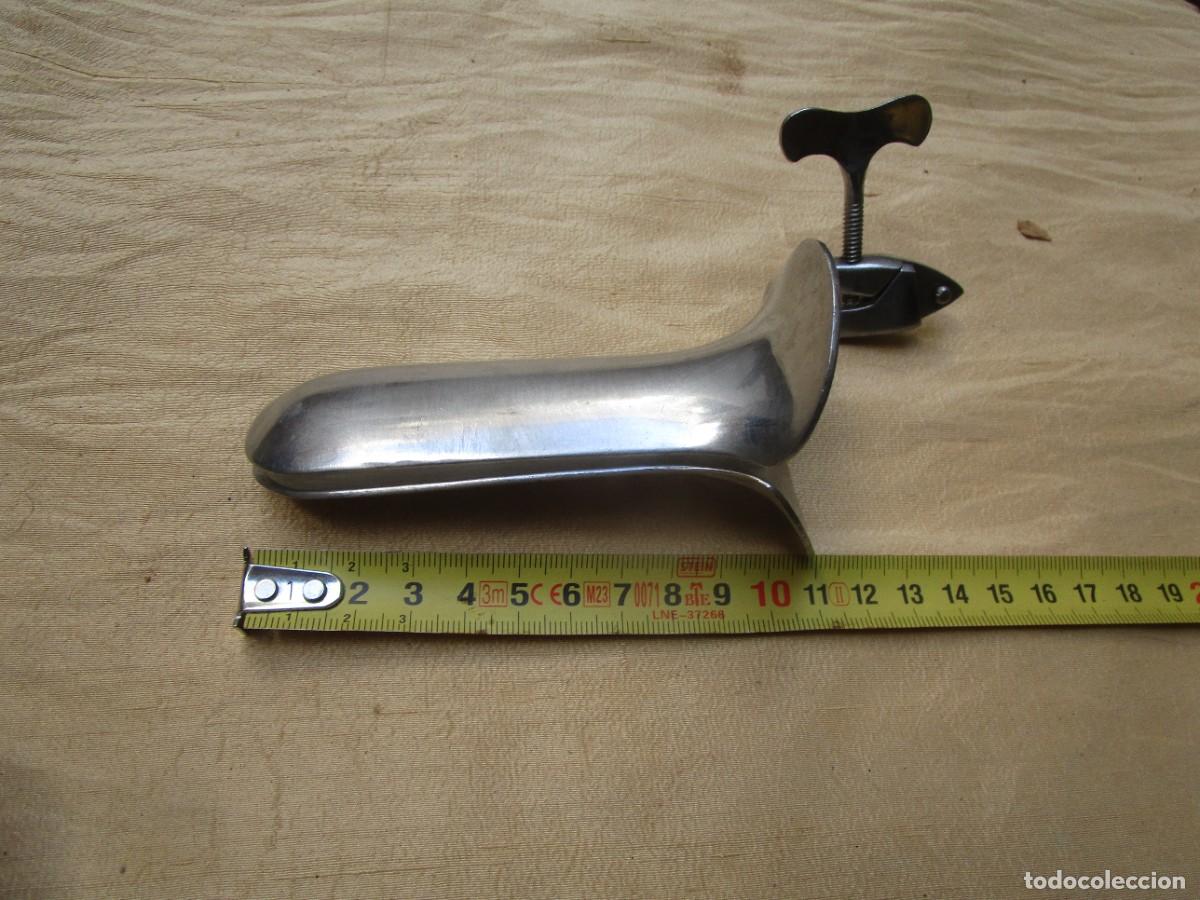 Vintage: Esp&eacute;culo vaginal - ginecolog&iacute;a medicina - metal cromado, buena conservaci&oacute;n, 190gr. + info
