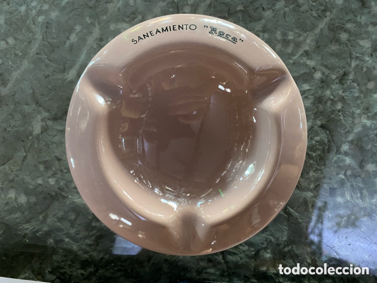 Vintage: cenicero publicitario vintage original de la emblem&aacute;tica marca espa&ntilde;ola de sanitarios &rdquo;Roca&rdquo;,