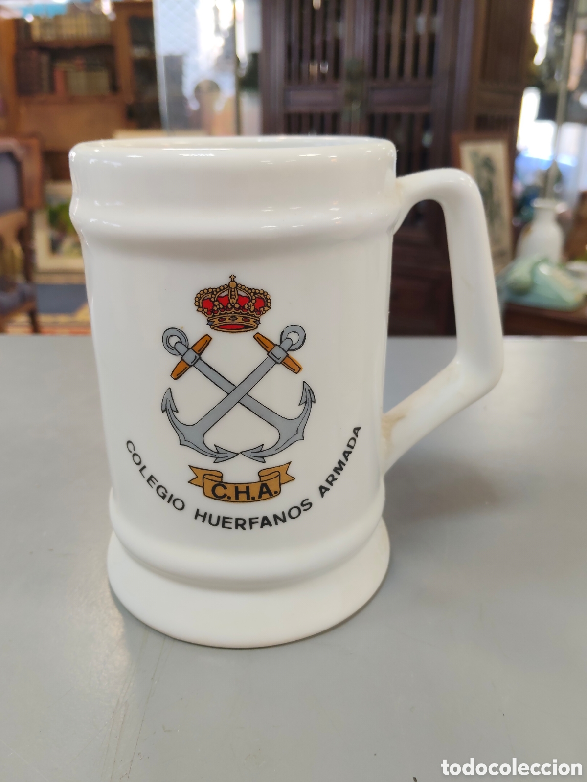 Vintage: Jarra cerveza COLEGIO HUERFANOS DE LA ARMADA
