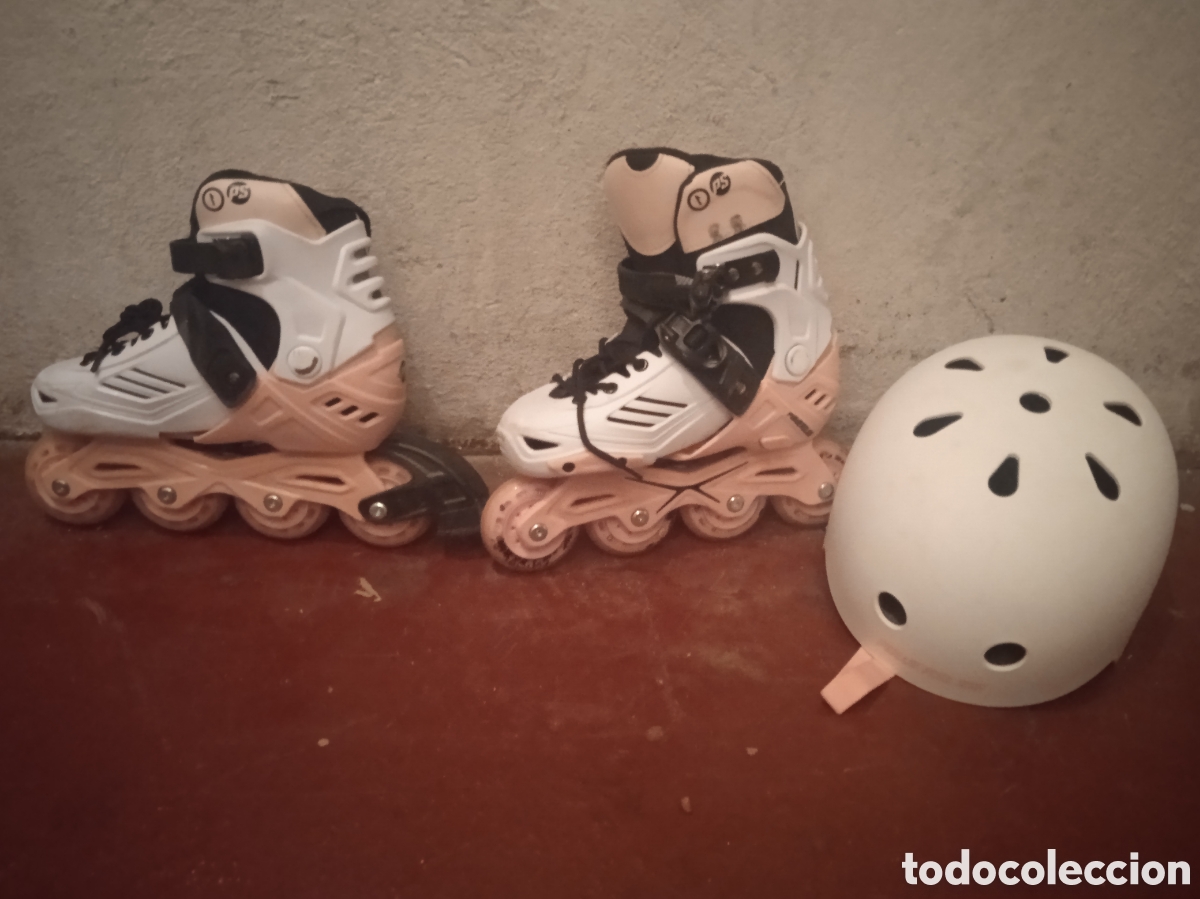 Vintage: PATINES EN LINEA CON CASCO N&deg; 31/35 NUEVOS