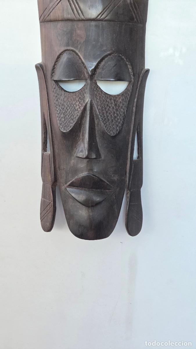 Vintage: mascara africana de madera - Foto 2