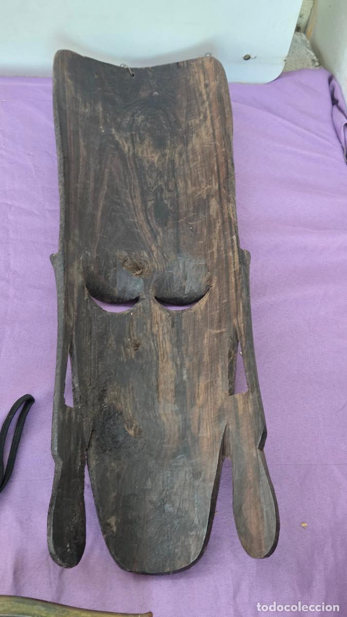 Vintage: mascara africana de madera - Foto 4
