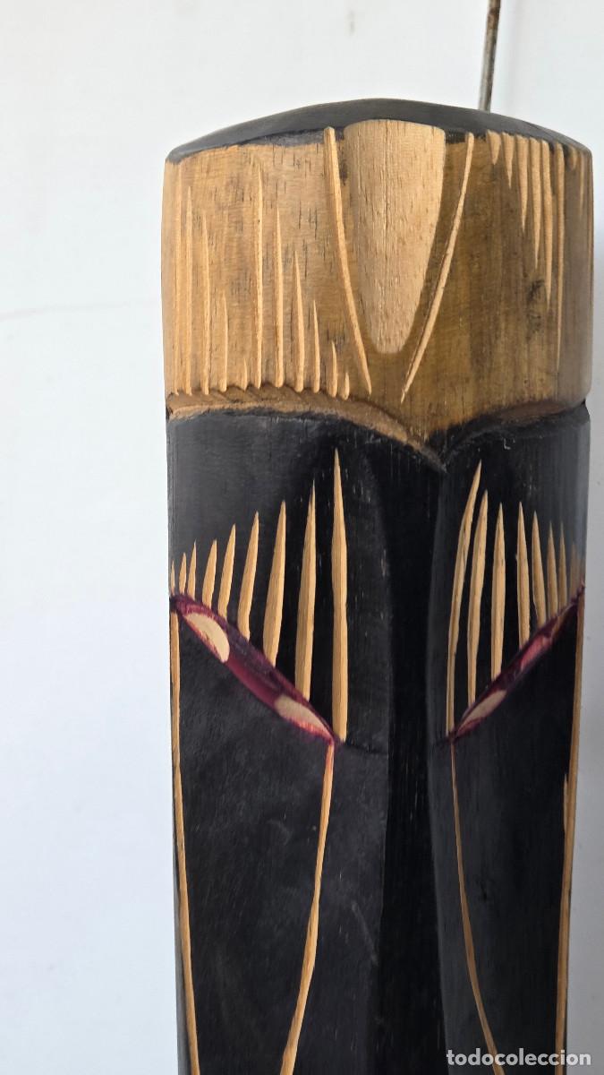 Vintage: mascara africana de madera - Foto 2