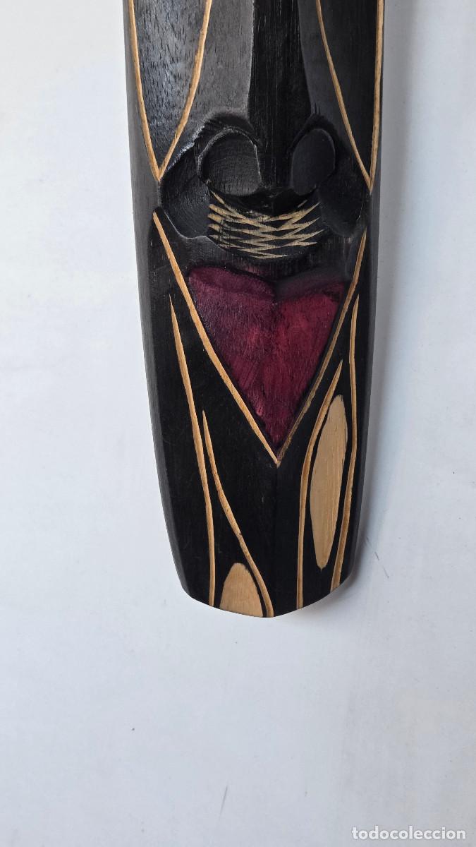 Vintage: mascara africana de madera - Foto 4