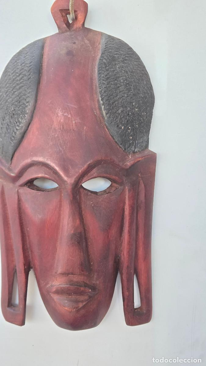 Vintage: mascara africana de madera - Foto 2