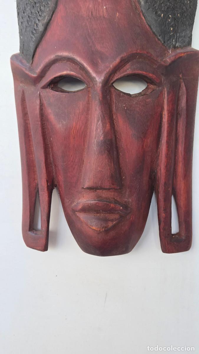 Vintage: mascara africana de madera - Foto 3