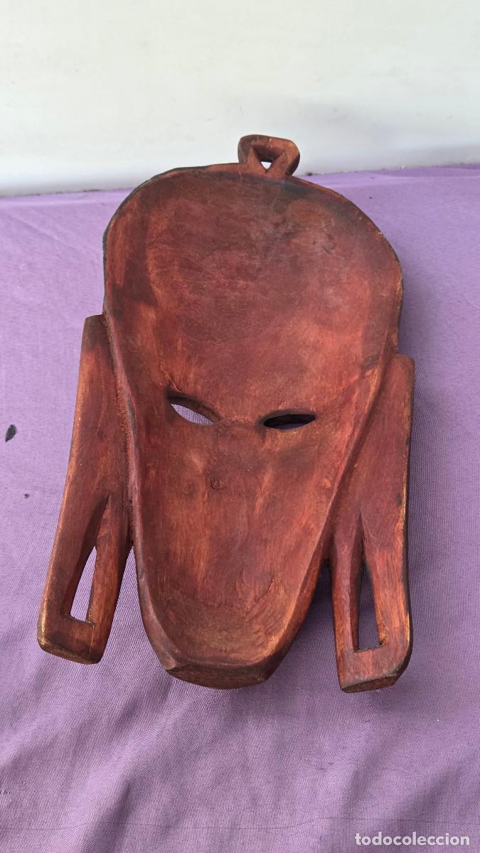Vintage: mascara africana de madera - Foto 5