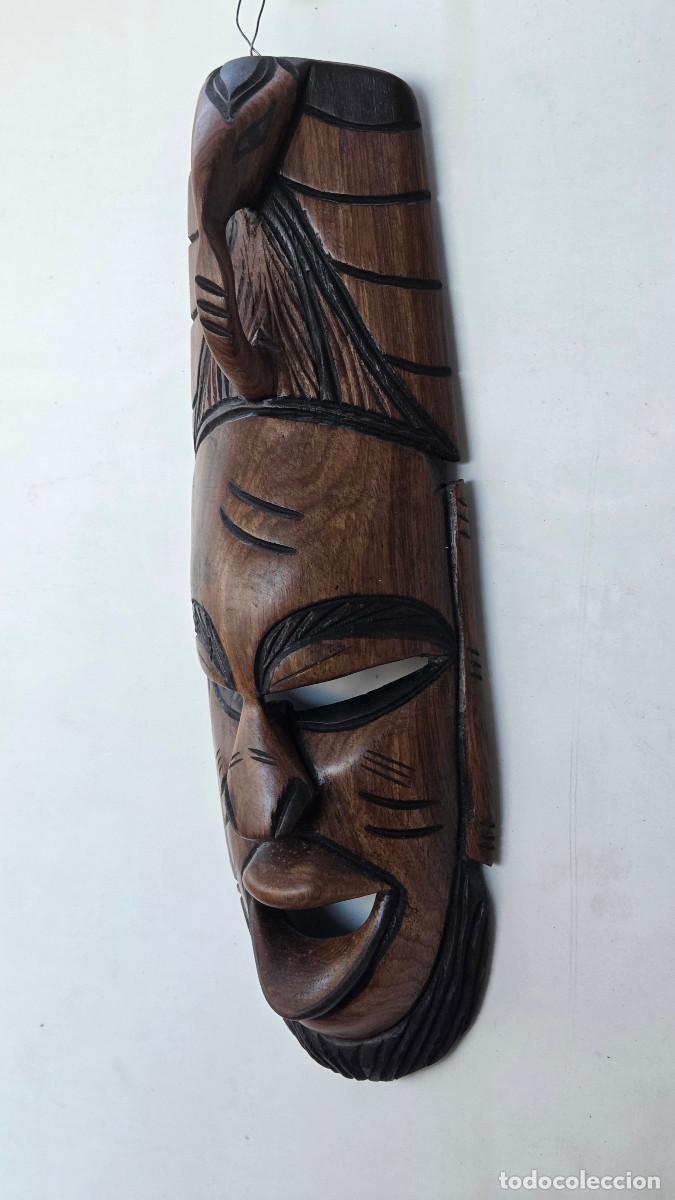 Vintage: mascara africana de madera - Foto 2